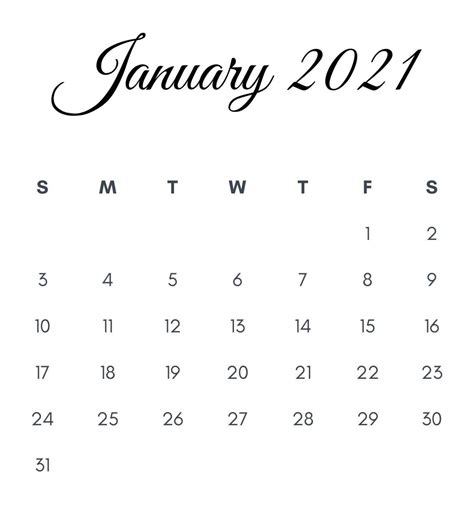 See here which week number this week has. January 2021 Printable Calendar in 2020 | Calendar ...