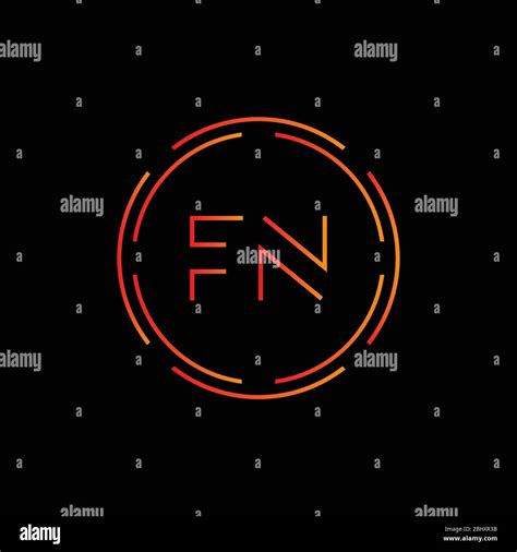Initial Letter Fn Logo Design Vector Template Creative Linked