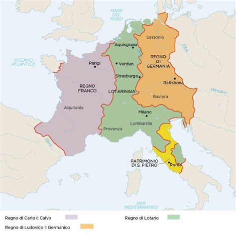 Impero Carolingio Dopo Il Trattato Di Verdun 843