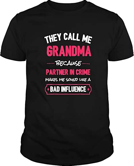 Funny Grandma Shirt Grandma Partner In Crime Shirt T Shirt Graphic T Shirts For Men T For