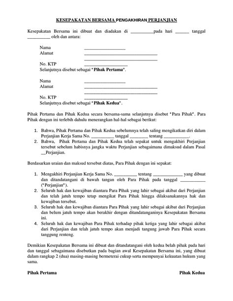 Contoh Surat Pernyataan Perjanjian Kerjasama Pdf Hot Sex Picture