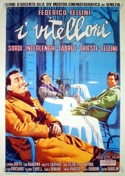 Alberto ( alberto sordi ), dagdrömmaren, stöds av sin mor och självhjälpande syster, olga (claude farell). i Vitelloni Sordi Fellini 1953 | Carteles de cine ...