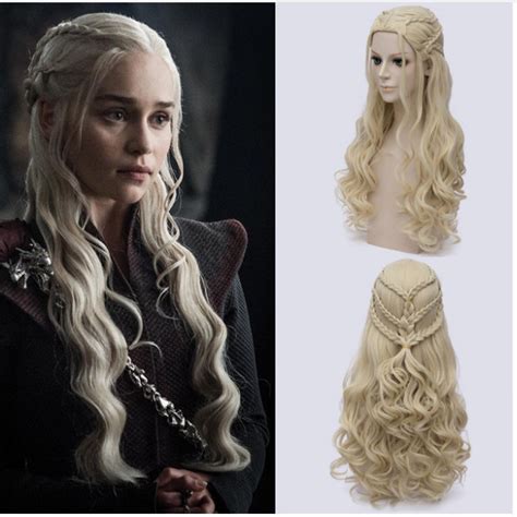 Game Of Thrones Daenerys Targaryen Cosplay Wig Synthetic Hair Long Wavy