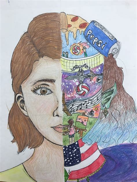 School Identity Art Expressive Art 7th Grade Art