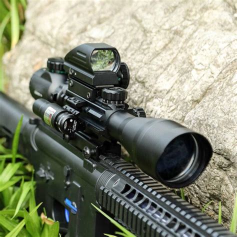 Pinty 4 12x50 Tactical Rangefinder Reticle Rifle Scope Green