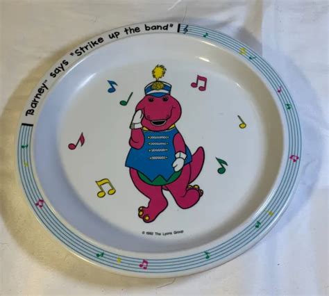 Barney Says Strike Up The Band Childrens Plate Selandia 1992