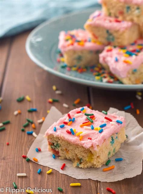 Just take a bite of this chocolate fudge, which doesn't have sugar but tastes just as good as the real deal. Gluten Free Funfetti Sugar Cookie Bars
