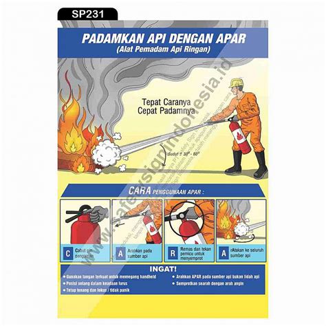 Safety Poster SP231 Safety Poster Padamkan Api Dengan APAR Safety