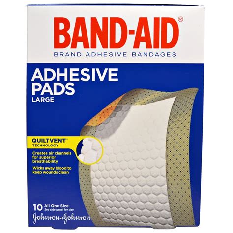 Band-Aid Brand Large Adhesive Pad Flexible Fabric Bandages