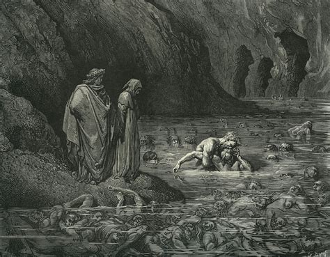 Gustave Dore Illustration From The Divine Comedy By Dante Painting By