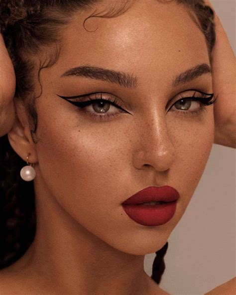 Makeup Ideas On Instagram “red Lips With A Bold Liner My Type Of Glam Whats Yours 🥰