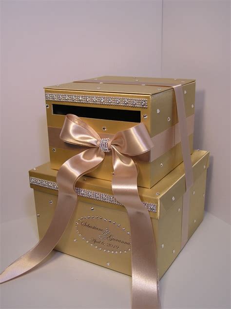 Wedding Quincea Era Sweet Bat Mitzvah Card Box Gold And Etsy