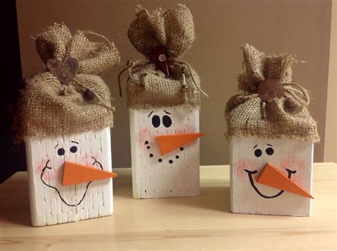 4x4 Snowman Wooden Christmas Crafts Christmas Wood Crafts Christmas