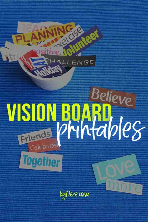 31 Free Vision Board Printables To Inspire Your Dreams Vision Board