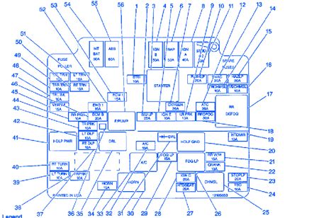 Smallest size (10.2 × 18.2 × 14.8 mm) at 10a switching capacity relay for high density p.c. Chevrolet S10 2.2L 2001 Main Fuse Box/Block Circuit Breaker Diagram - CarFuseBox