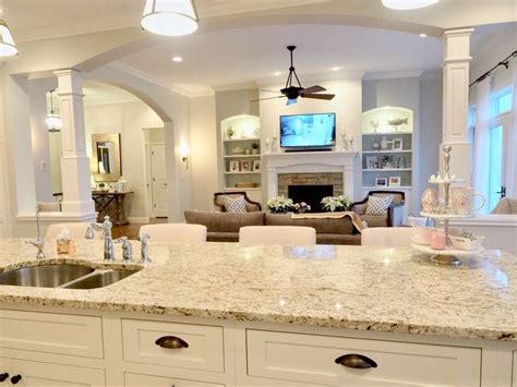 Maybe you would like to learn more about one of these? Open Concept Floor plan White kitchen Sherwin Williams ...