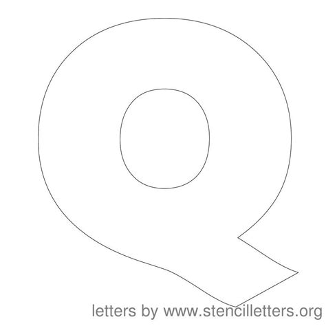 12 Inch Stencil Letter Uppercase Q Alphabet Templates Printable