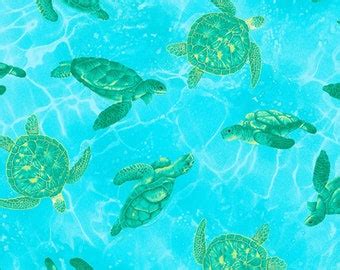 Sea Turtle Fabric Etsy