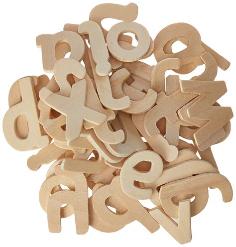 Buy Creation Station Cs3745 Wooden Lower Case Letters Natural Wood