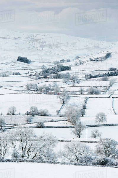 Peaceful Snow Scene In The Howgills Near Ravenstonedale Cumbria