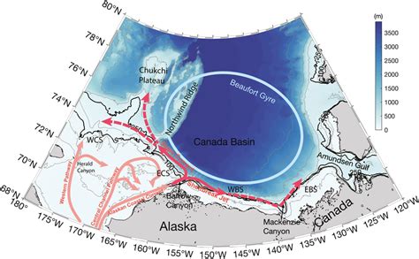 Schematic Circulation Of The Western Arctic Ocean And Place Names The