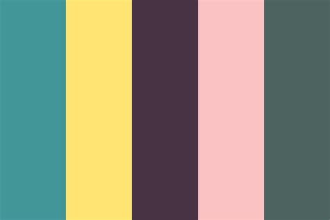 Teal Yellow And Purple Color Palette