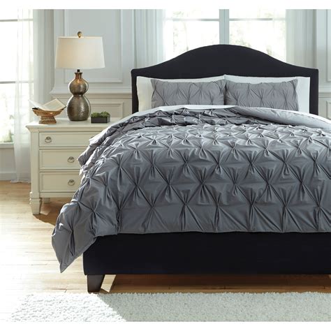 Signature Design By Ashley Bedding Sets Q756023k King Rimy Gray Comforter Set Furniture