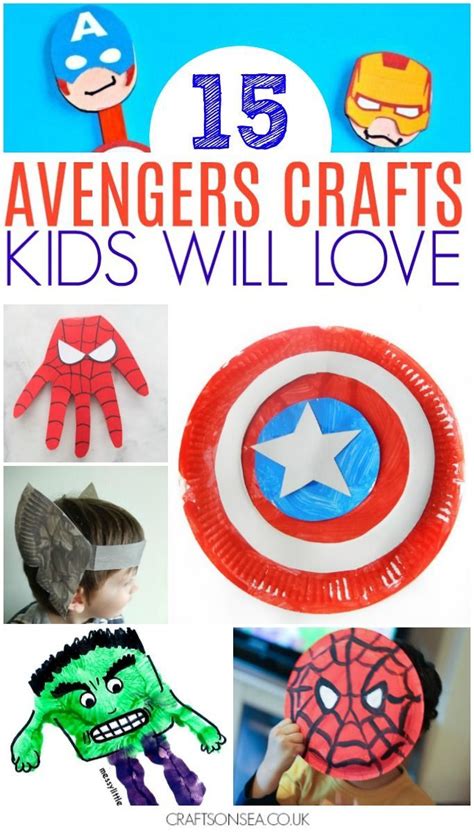 15 Super Cool Avengers Crafts For Kids Avengers Crafts Superhero