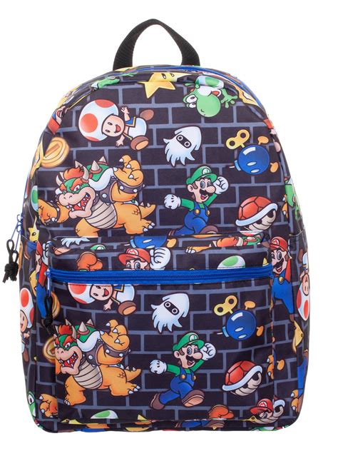 Super Mario All Over Print 16 Backpack