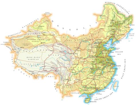 Free Physical Maps Of China Downloadable Free World Maps