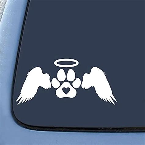 Angel Pet Halo Dog Paw Heart Car Stickers For Laptop Water Temu