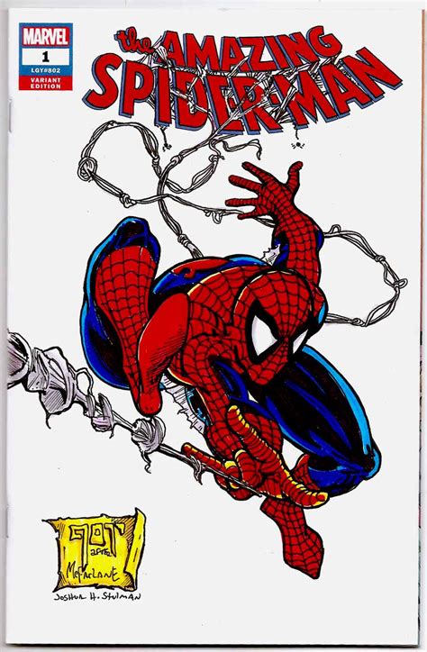Spider Man Original Artwork Sketch Cover By Joshua H Stulman