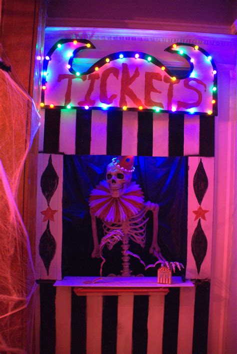 Carnevil Ticket Booth Plywood On Top Of Bookcase Halloween Circus