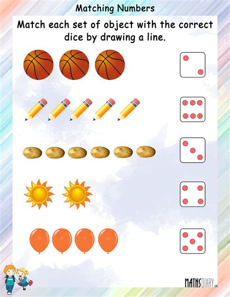 Count The Objects And Match With The Given Numbers Math Printable Riset
