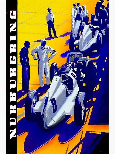 Nurburgring Vintage Grand Prix Auto Racing Print Art Print For Sale