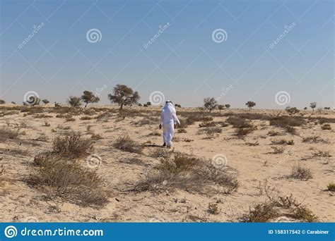 Arab Man In The Desert Stock Photo Image Of Khamsin 158317542