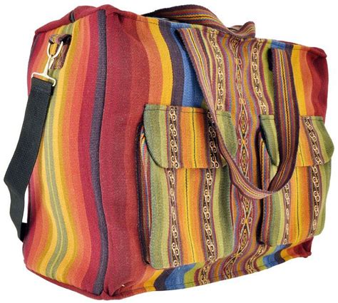 Peruvian Rainbow Weekender Bag Clothroads Bags Handwoven Bag
