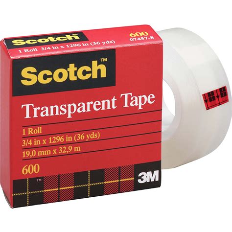 Scotch Transparent Tape Refill 19 Mm X 329 M 34 X 1296 Grand