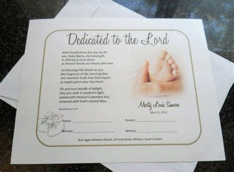 You can import it to your word processing application or simply print it. Baby Dedication Certificate Template Awesome Baby ...