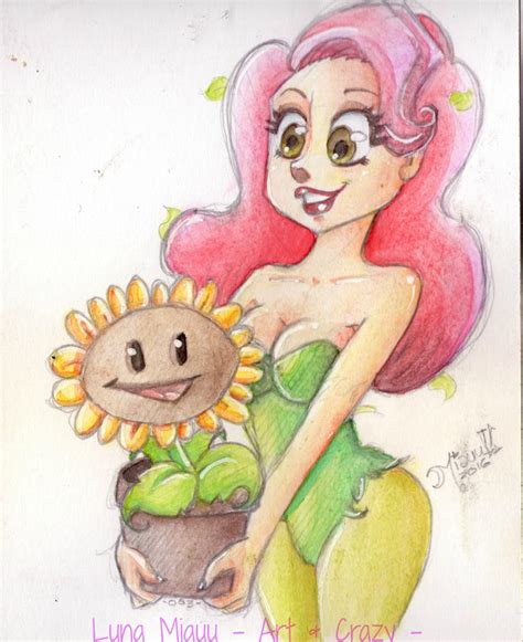 Poison Ivy And Sunflower Pvz By Luna Miauu On Deviantart