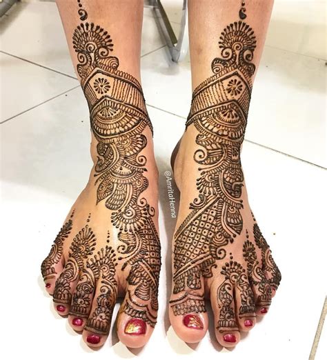 Intricate Bridal Feet Henna Design For Beautiful Soniya 💖 Please Dm For