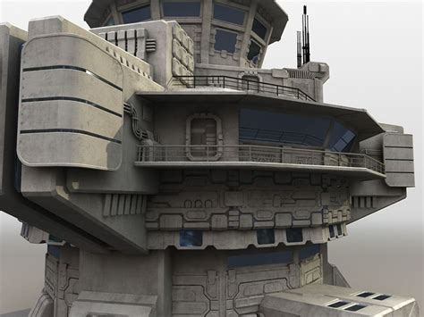 Sci Fi Military Base Model