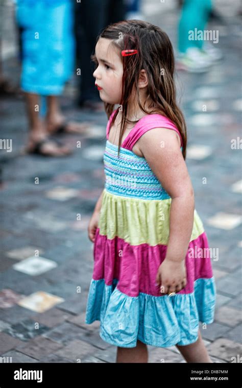 Beautiful Little Girl In The Streets Of Athens Greece Stock Photo Alamy