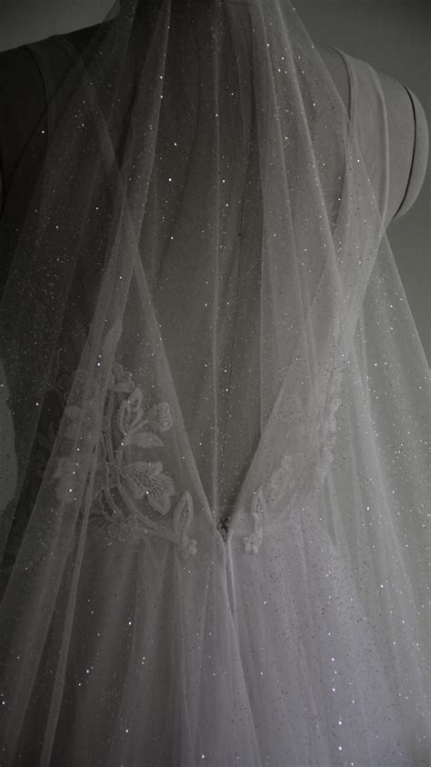 Sparkling Wedding Veil Embellished Wedding Veil Sparkly Etsy