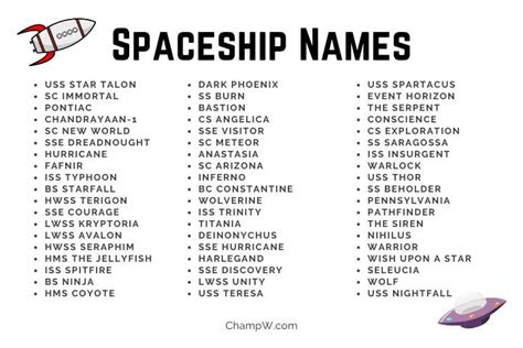 350 Unique Spaceship Names For Your Outer Space Journey