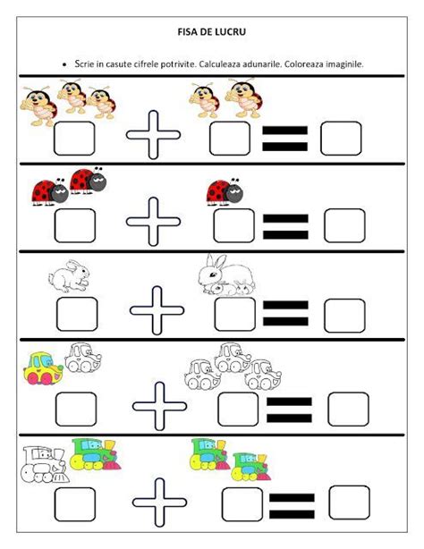 Imagini Pentru Fisa De Lucru Calcule Simple Math Activities Preschool