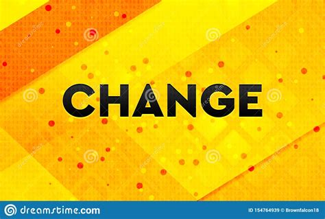 Change Abstract Digital Banner Yellow Background Stock Illustration
