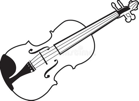 Black White Violin Stock Illustrations 3820 Black White Violin Stock
