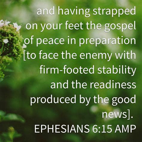 And Having Strapped On Your Feet The Gospel Of Peace In Preparation To