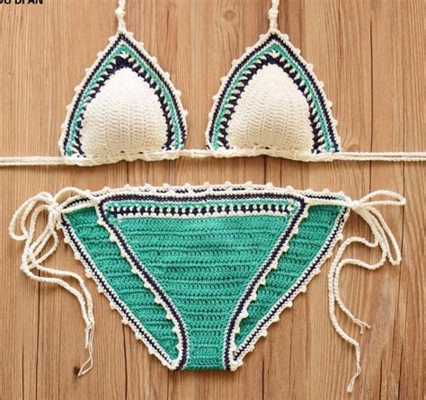 sexy handmade brazilian crochet bikini set